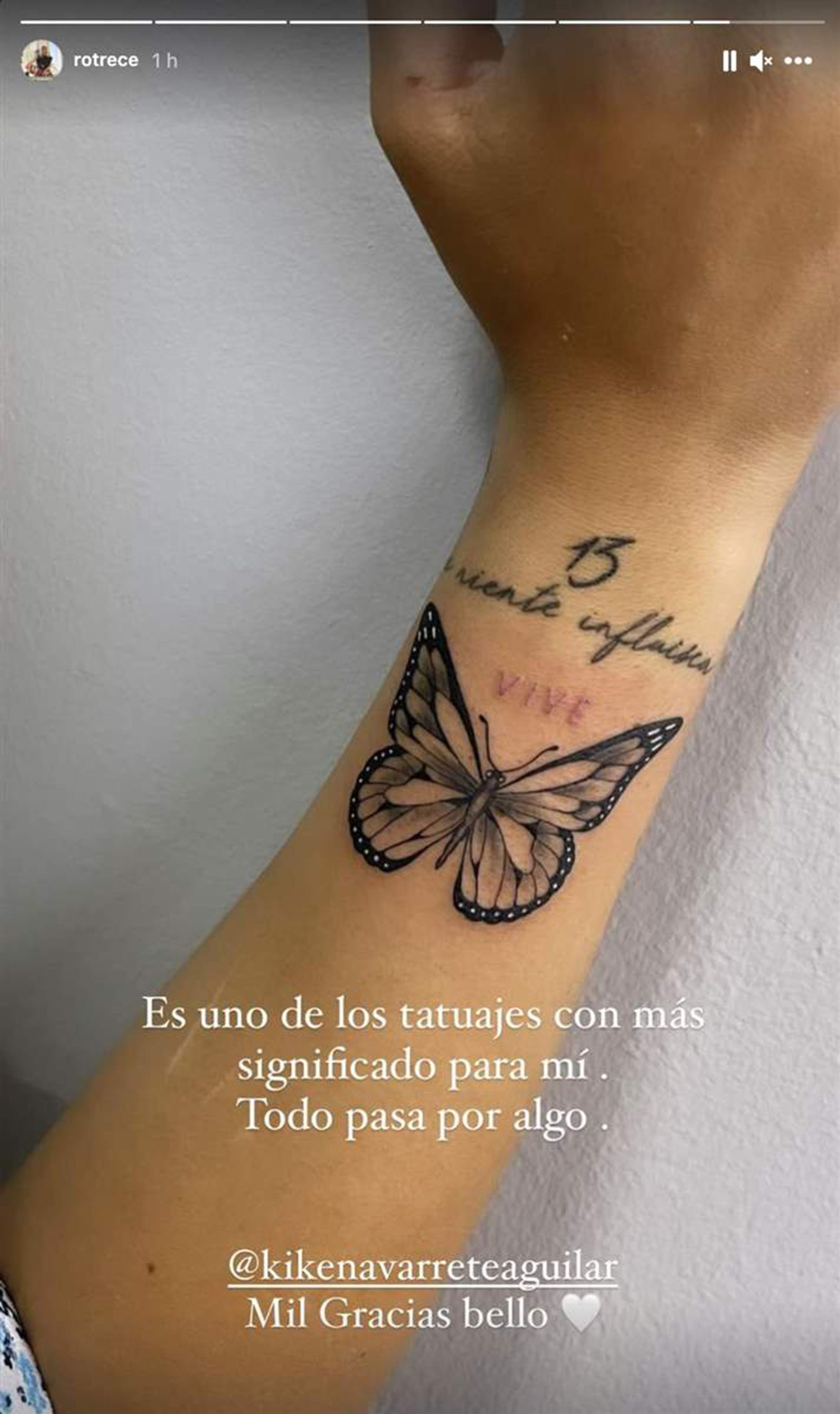 Rocío Flores estrena tatuaje cargado de significado